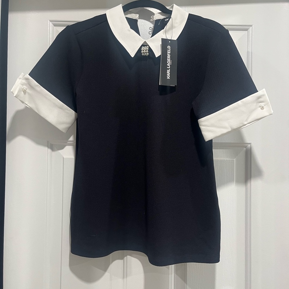 Karl Lagerfeld Black and White Shirt